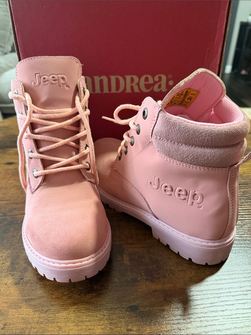 Jeep Pink Lace-Up Hiking Boots